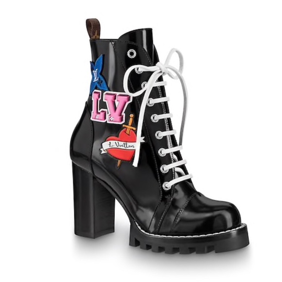 Louis Vuitton Shoes - Louis Vuitton Black Heart Ankle Boot Heels…